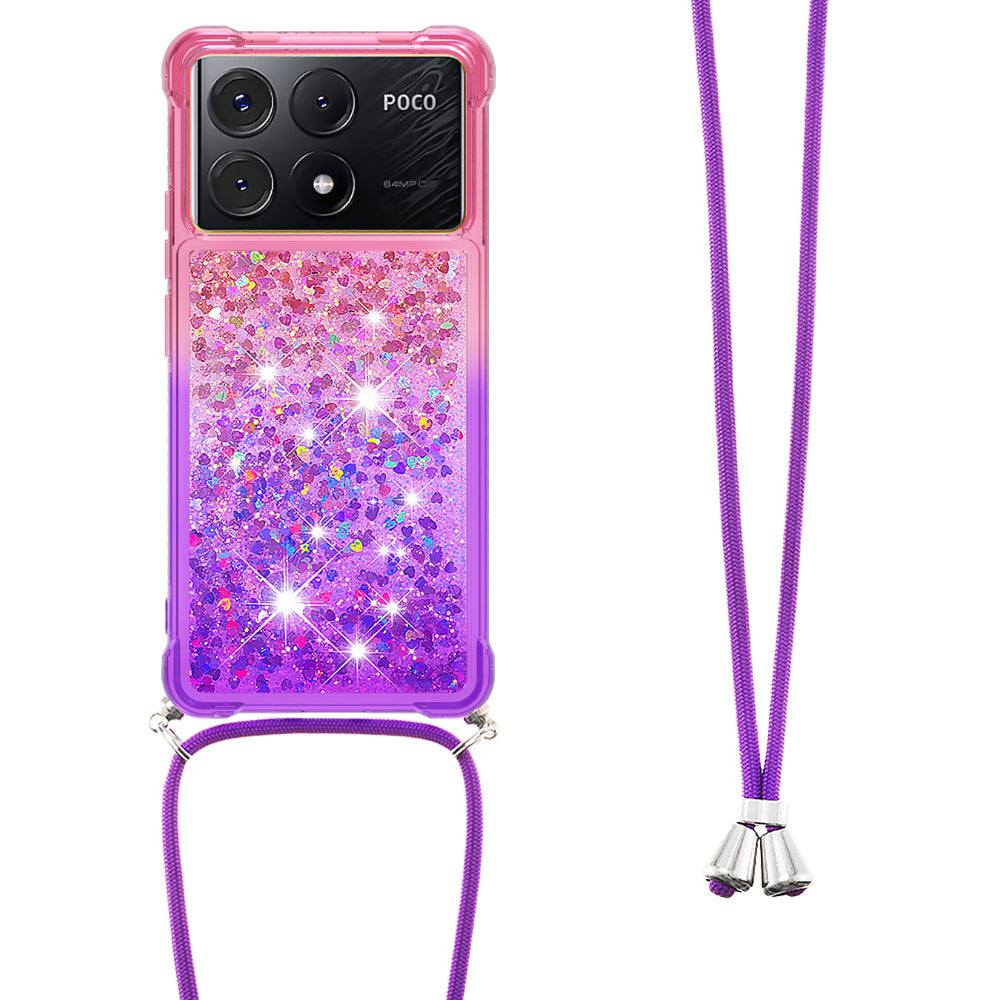 YB Quicksand Series-6 for Xiaomi Poco X6 Pro 5G / Redmi K70E 5G Case with Lanyard Soft TPU Phone Cover YB Quicksand Series-6 for Xiaomi Poco X6 Pro 5G / Redmi K70E 5G Case with Lanyard Soft TPU Phone Cover